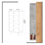 Hanah Home Cómoda Spanze Roble y Blanco con 5 Cajones